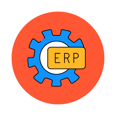 Icon representing the development of an ERP module for task digitization.