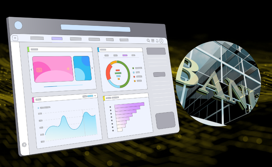 Visualization of banking analytics, customer segmentation, financial forecasting,
																	   and market monitoring.