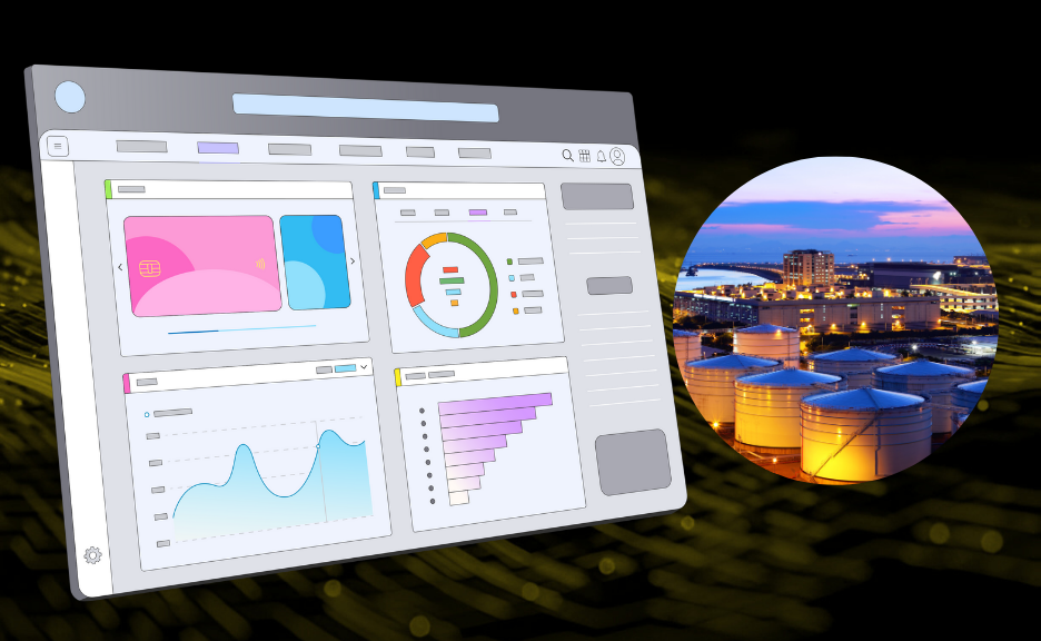 Visualization of oil and gas analytics for exploration,
															production estimation, predictive maintenance, real-time asset monitoring, and quality control.