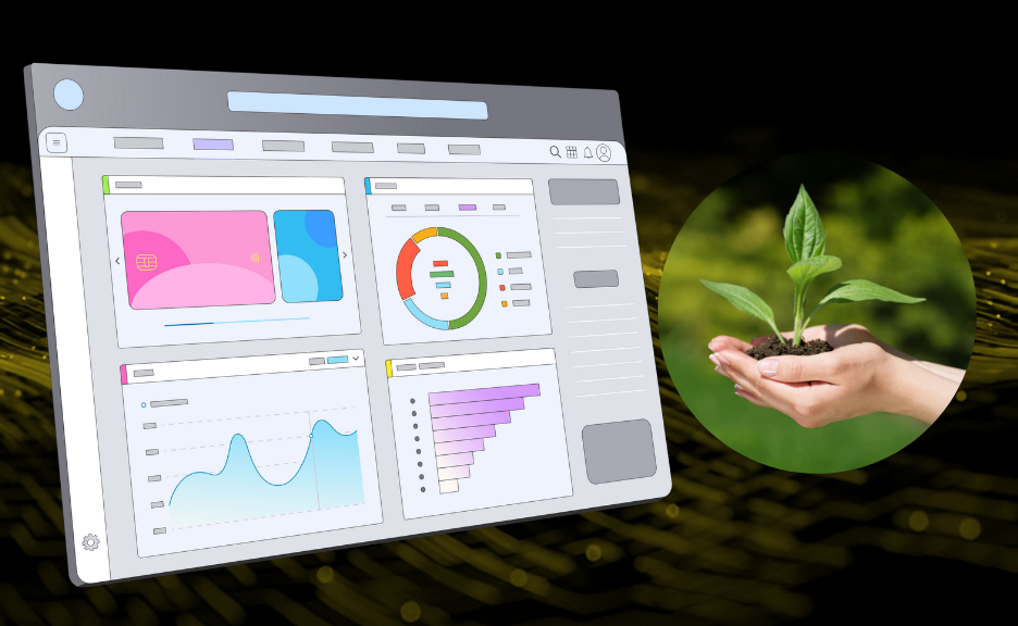 Visualization of agricultural analytics for animal, plant, and soil health monitoring, resource
															optimization, and weather and yield predictions.