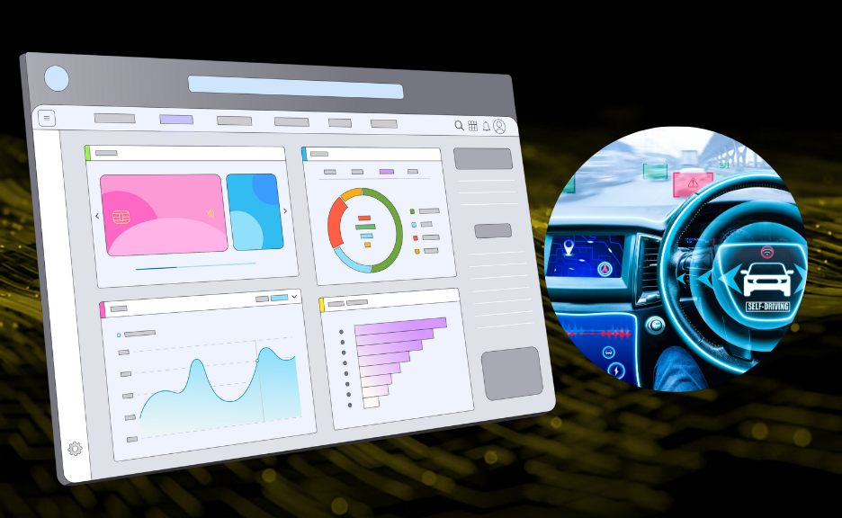 Visualization of automotive industry solutions for real-time quality monitoring,
															production optimization, predictive maintenance, and driving and road analytics.