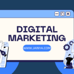 An illustration showcasing various aspects of digital marketing, including social media, SEO, email campaigns, and online advertising.