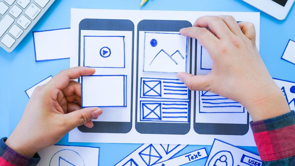 Diagram illustrating responsive design, showcasing how websites adapt to various screen sizes and devices.